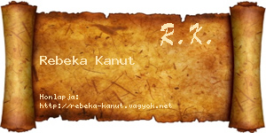 Rebeka Kanut névjegykártya